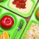 Lunch cafeteria trays
